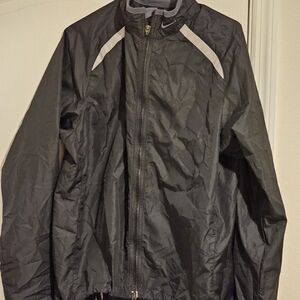Nike Men's Black and Gray Windbreaker